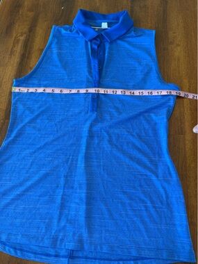 Women under armor Sleeveless Polo Top in Bright Blue - large
